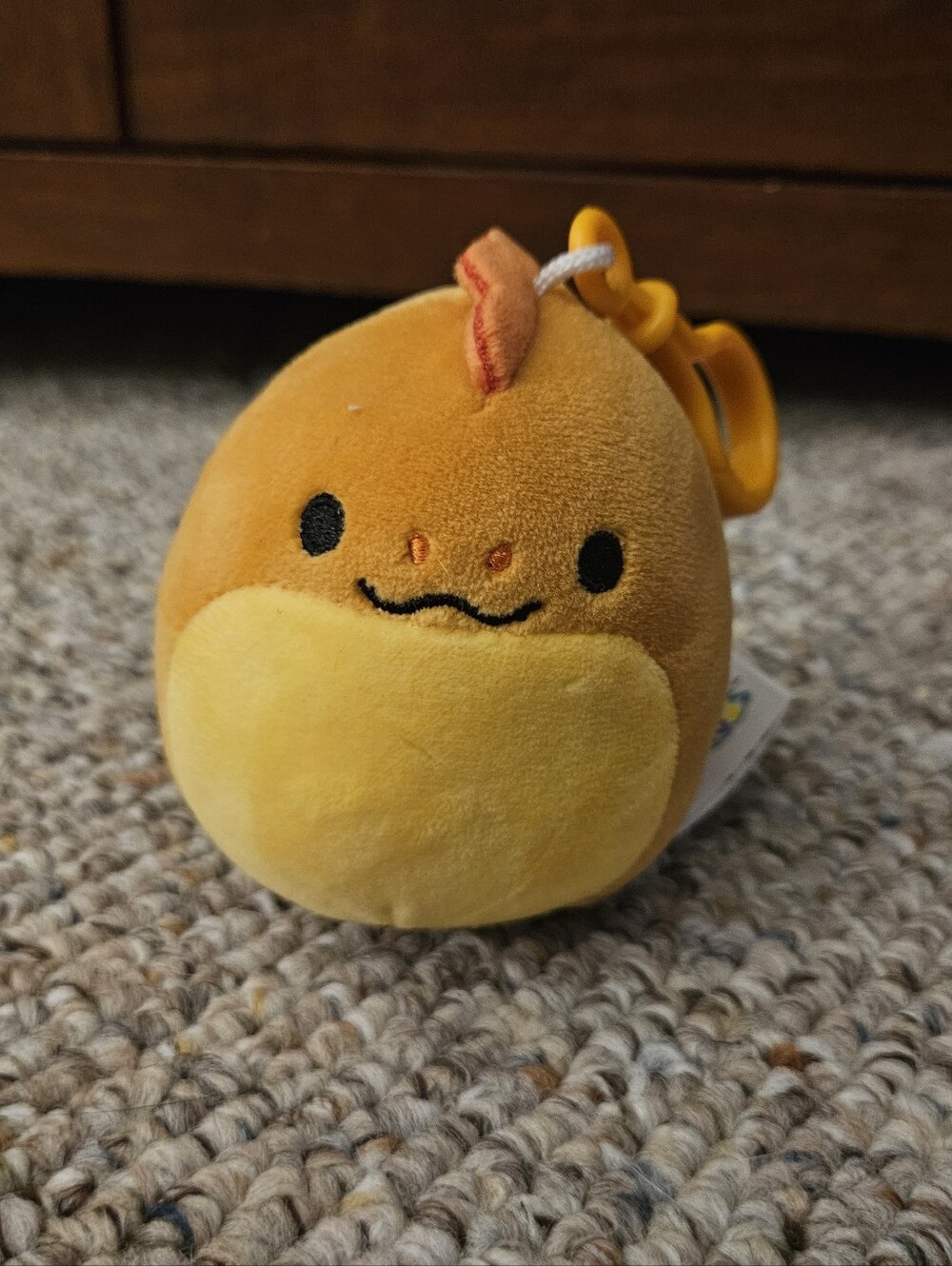 Squishmallow Onel Orange Eel Clip Keychain